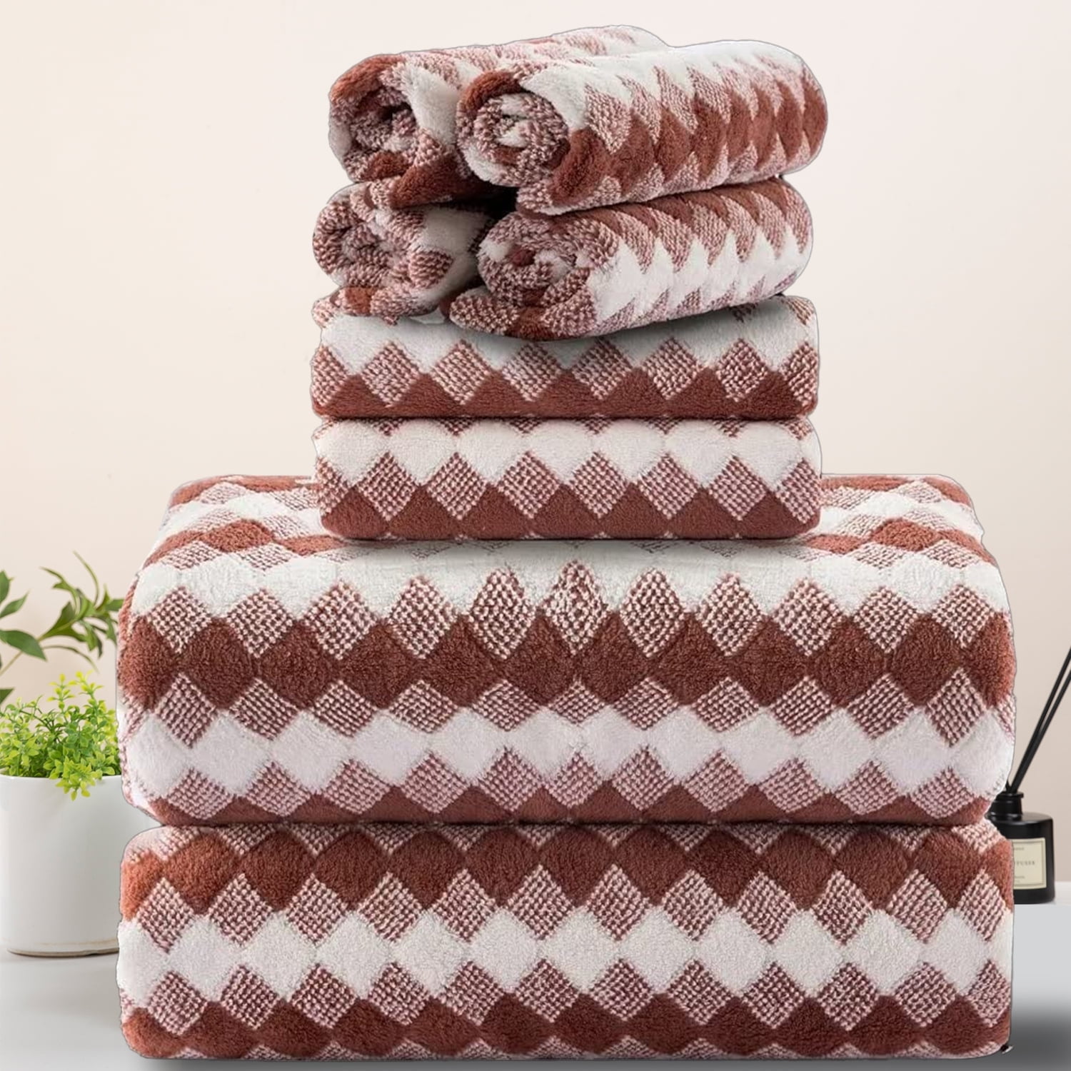 ARL HOME 8-Piece Luxury Bathroom Towel Set | 2 Bath Sheets, 2 Hand ...
