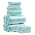 thumbnail image 1 of Beartech 8 Piece Microfiber Bath Towel Set 2 Oversized Bath Sheet,2 Hand Towels and 4 Washcloths| Ultra Soft & Less lint,Highly Absorbent Quick Dry Shower Towel For Bath Hotel-Sea Blue, 1 of 7