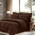 thumbnail image 1 of 8 Piece Bed In A Bag Hotel Dobby Embossed Comforter Sheet Bed Skirt Sham Set, 1 of 2