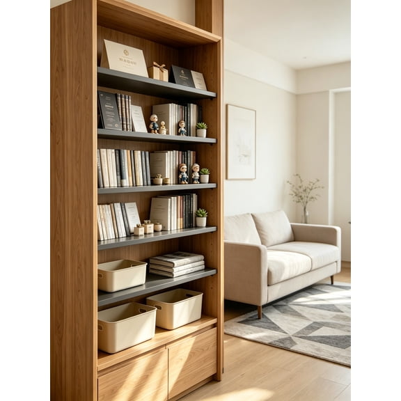 8 Piece Bookshelf Boards, Engineered Wood Replacement Panels, Storage Units Organizer Display Shelves for Bookcase, Storage Cabinet, High Gloss Gray, 23.6" x 15.7" x 0.6"