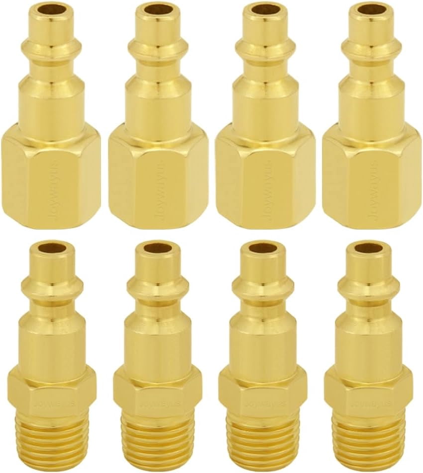 8 Piece Brass 1/4 Inch NPT Female Male Industrial Air Hose Quick ...