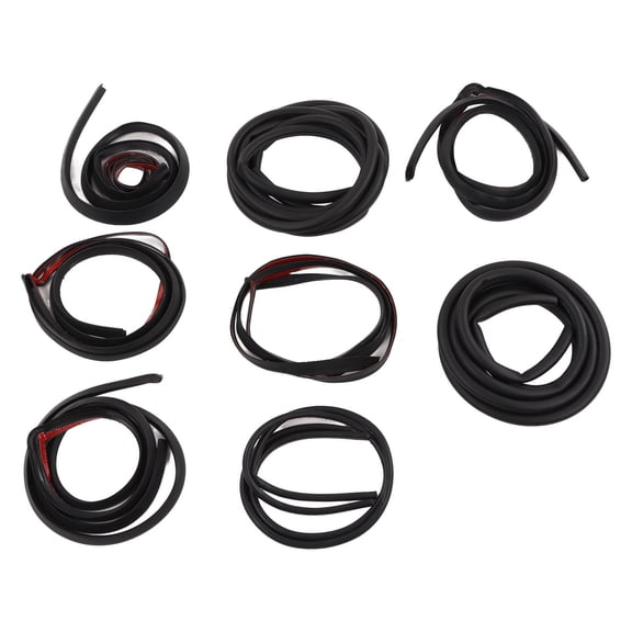 8-Piece Car Seal Strip Kit Soundproof Rubber Weather Stripping Noise Reduction Seals Replacement for Tesla Model Y 2020-2023 (11.8 x 11.8 x 4.7 inches / 30 x 30 x 12 cm)