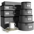 thumbnail image 1 of 8-Piece China Dinnerware Storage Set - Grey, 1 of 7