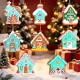 thumbnail image 1 of 8-Piece Christmas House Hanging Ornament Set, Cute Cabin Tree Decorations for Winter Holiday Family Decor., 1 of 6