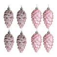thumbnail image 1 of 8-Piece Christmas Tree Ornament Set 3.5-Inch Pinecone Shape Metallic Pendant Decorations Festive Holiday Home Party Decor Collection, 1 of 5