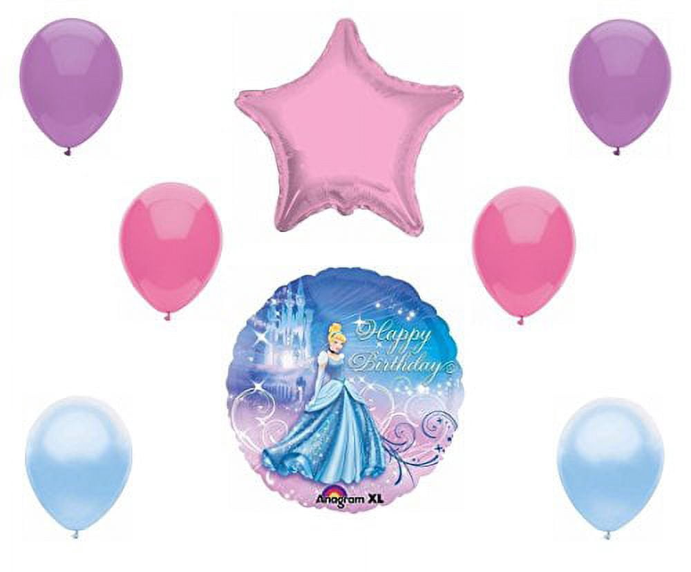 8 Piece Cinderella Balloon Bouqet