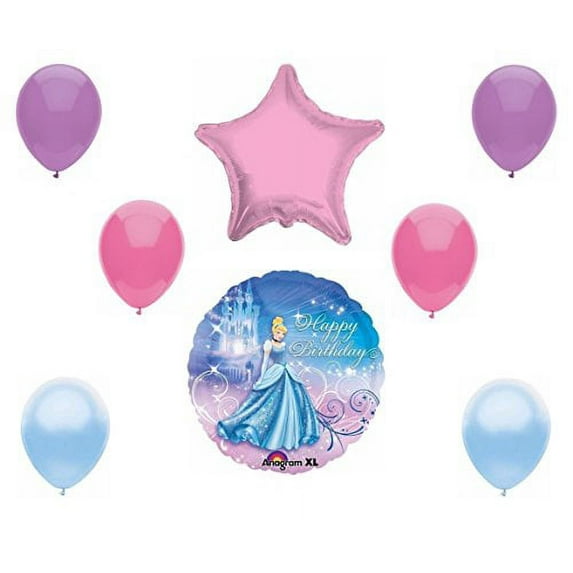 8 Piece Cinderella Balloon Bouqet