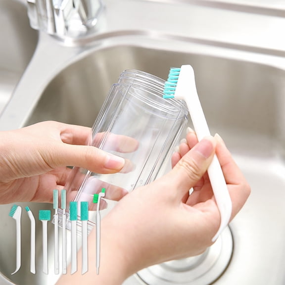 8 Piece Cleaning Brush Set, Multi-Function Bottle Brush, Gap Cleaner for Tight Spaces, Reusable Pacifier and Small Item Cleaning Tools