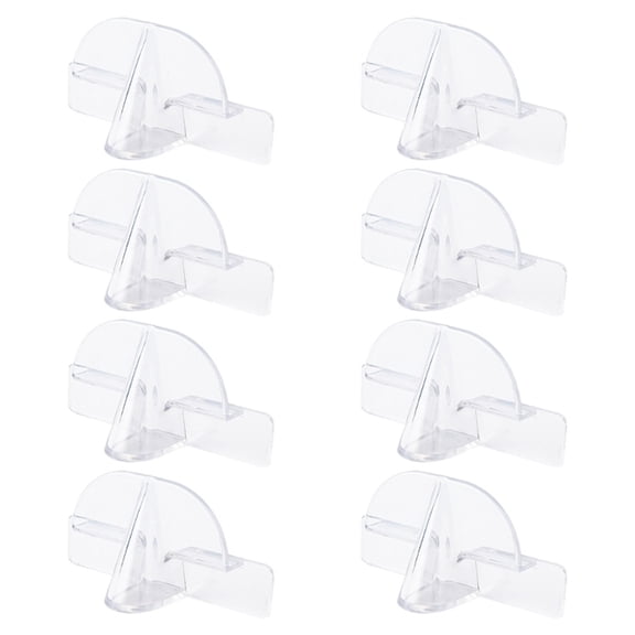 8 Piece Clear Plastic Glasses Wall Mount Storage Stands Easy Installation Eyewear Display Solution