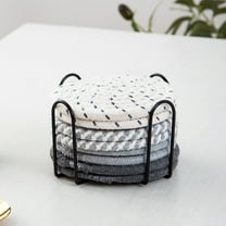 8-Piece Cotton Rope Woven Pot Holders | 4.3-Inch Round Heat Resistant Trivet Mats for Kitchen Table & Dining | Thickened Insulation Pads with Storage Rack