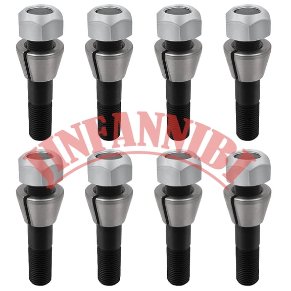 8-Piece Dana 44 OE Style Steer Stud Kit with Conical Washers & Lock Nuts for Dana 44 Hi Axles