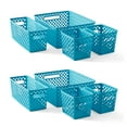 thumbnail image 1 of 8 Piece Decorative Basket Set, Teal Sachet, 1 of 2