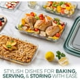 thumbnail image 1 of 8-Piece Deep Glass Baking Dish Set with Plastic Lids - Freezer-to-Oven, Microwave & Dishwasher Safe, 1 of 5