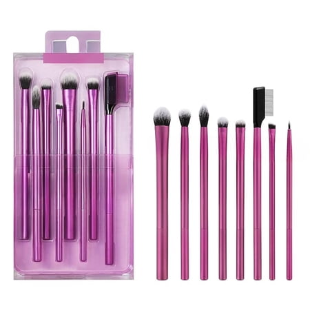 8 Piece Everyday Eye Essentials Makeup Brush Set, Eye Brushes for Eye Liner, Eyeshadow, Brows, & Lashes, Travel Friendly, Gift Set, Synthetic Bristles, Cruelty-Free & Vegan
