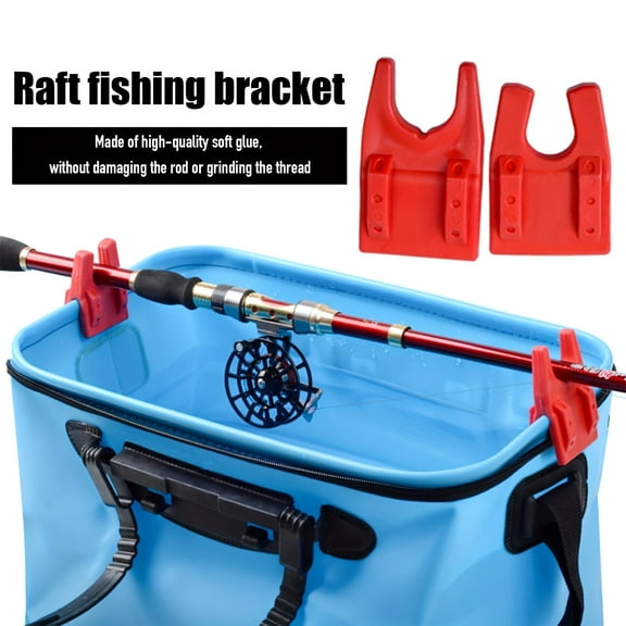 8-Piece Adjustable Fishing Organizer Set with EVA Bait Buckets and Rod Holders