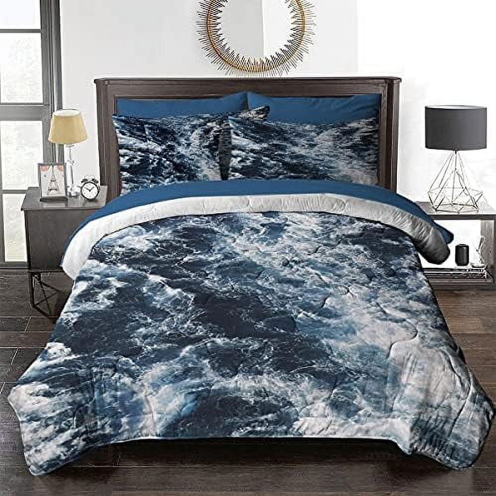 8 Piece Flower Comforter Set Watercolor Floral Bedding with Comforter