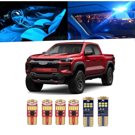 8 Piece For Chevrolet Interior LED Lights Kit for Chevrolet Colorado 2025 2026 Dome Map License Plate Light +Install Tool
