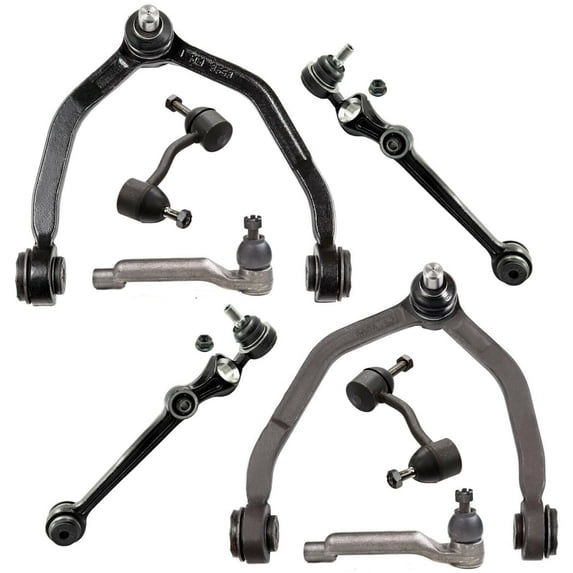 8 Piece Front Upper & Lower Control Arm Assembly with Ball Joints Tie Rods Sway Bars Suspension Kit Fits select: 1993-1997 FORD THUNDERBIRD, 1993-1997 MERCURY COUGAR