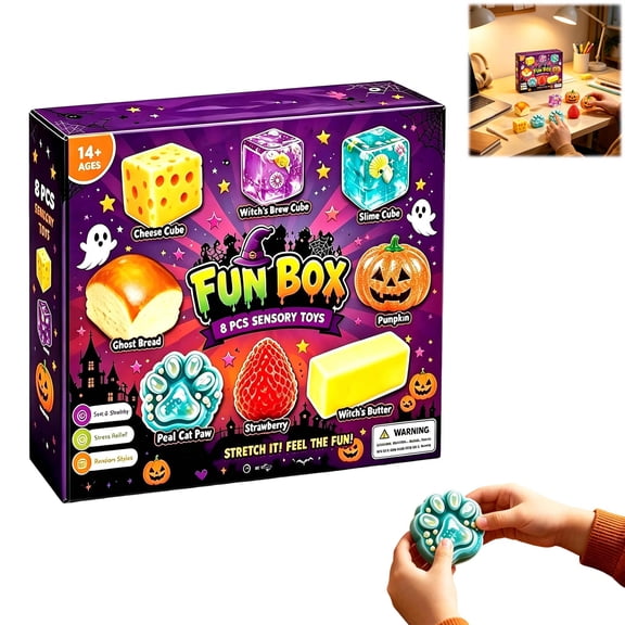 8 Piece Halloween Advent Calendar for Adults Sensory Fidget Toy Set for Stress Anxiety Holiday Party Favor