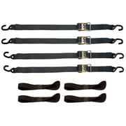 8 Piece Heavy Duty Motorcycle Ratchet Tie-Down strap set