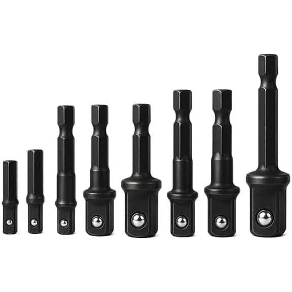 8-Piece Impact Sockets Adapter Sets, Hex Shank 1/4" 3/8" 1/2"$$Tools & Hardware Other