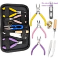 thumbnail image 1 of 8-Piece Jewelry Making Tool Kit, Pliers, Scissors, Cutter & Tweezers Set, Professional Beading Tools for DIY Crafting, Repair & Wire Wrapping, with Portable Storage Case, 1 of 7