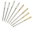 thumbnail image 1 of 8-Piece Large Collapsible Embroidery Stitchery Hand Quilting Bead Sewing Pin Blunt Manual Stainless Steel Needle Set, 1 of 7
