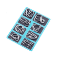 thumbnail image 1 of 8-Piece Metal Brain Teaser Puzzle Set, Educational IQ Intelligence Unlocking Toy for K i d ss and Adults, Challenging Rings, 1 of 5