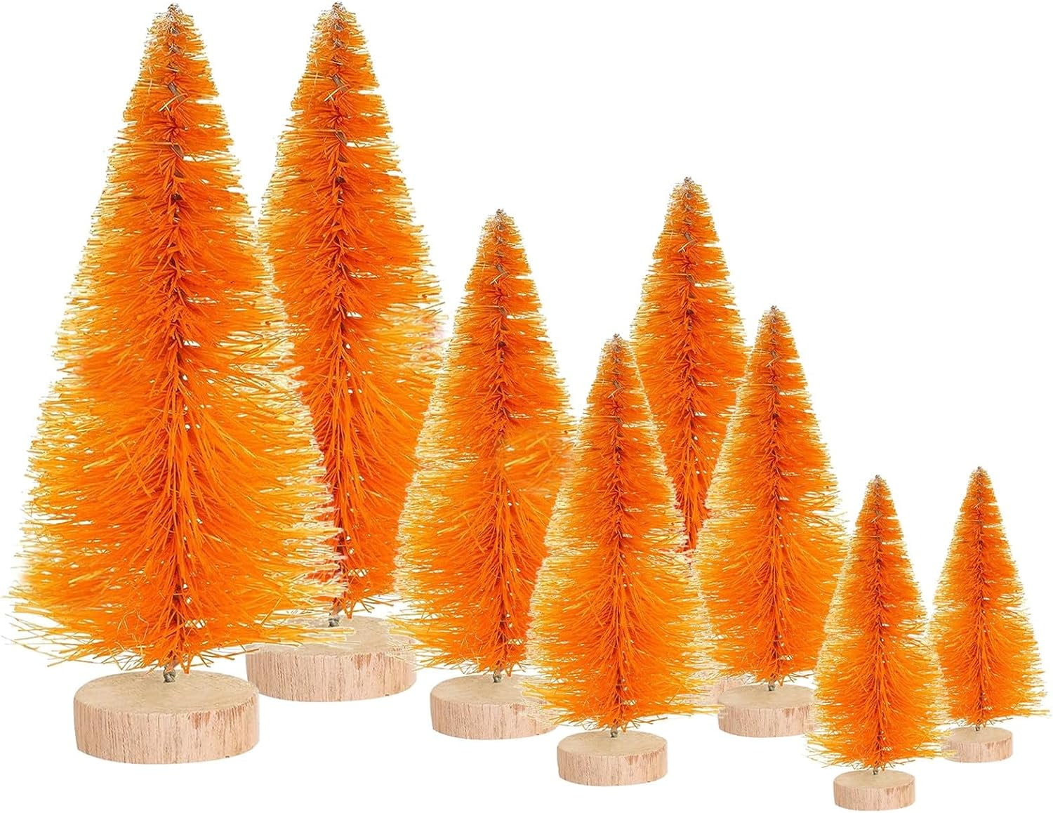 8Piece Mini Christmas Tree Set Artificial Bottle Brush Trees with