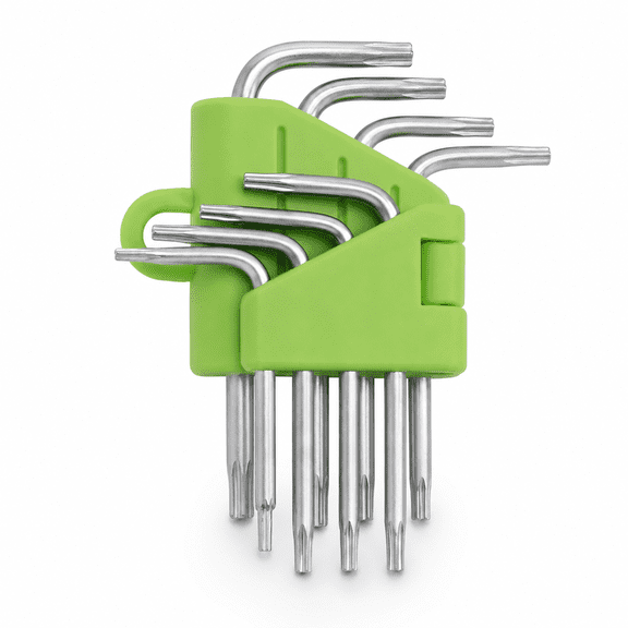 8-Piece Mini Star Hex Key Wrench Set, Precision L-Shaped Right-Angle Hand Tools, Compact Multi-Size Repair Kit for Electronics, Small Hardware and Household Maintenance