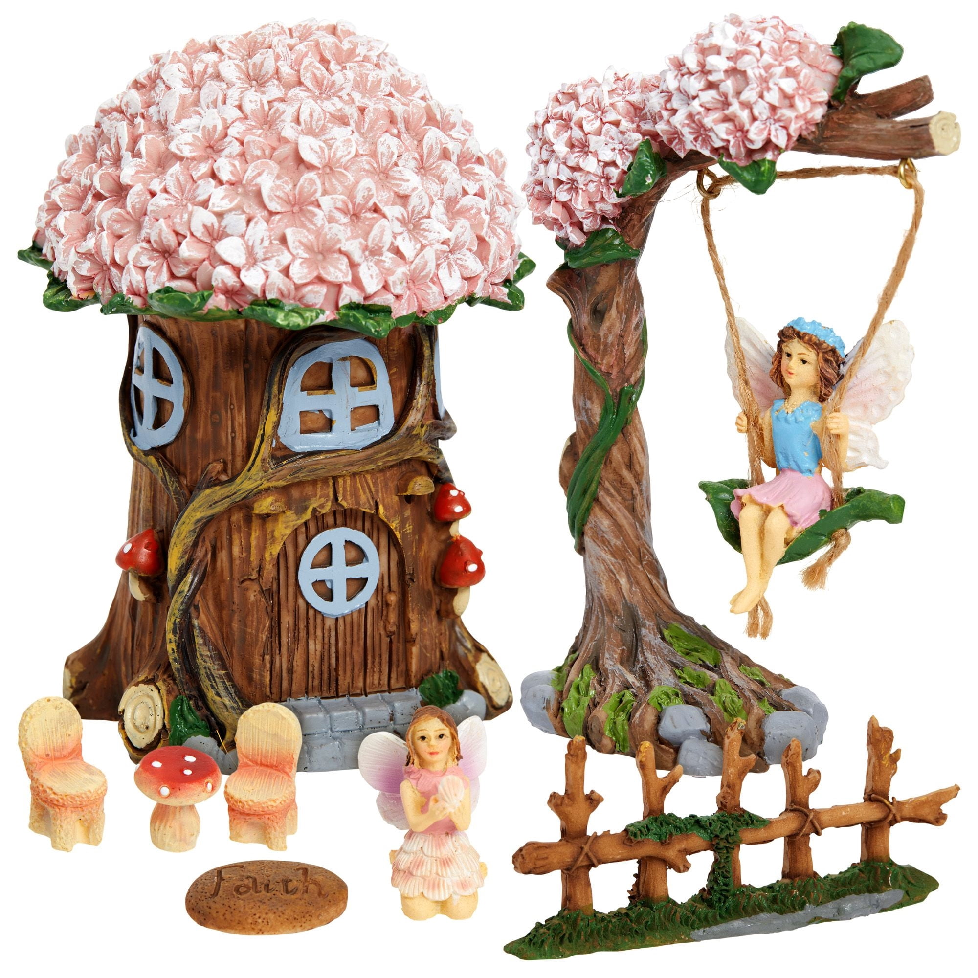 8 Piece Miniature Fairy Garden Accessories Outdoor Decor Figurines ...