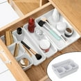 thumbnail image 1 of 8-Piece Multi-Functional Drawer Organizer Set - 3 Sizes for Cosmetics, Kitchen, Bedroom, Bathroom, and Office Storage, 1 of 6