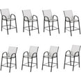 thumbnail image 1 of 8-Piece Outdoor Bar Stool Set - Stackable High-Back Textilene Chairs & Weatherproof Steel Frame, 330lb Capacity Patio Furniture for Backyard/Balcony/Porch, Quick Assembly & Rust-Resistant, 1 of 7