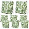 thumbnail image 1 of 8 Piece Patio Cushion Covers, Stretch Outdoor Couch Cushion Slipcovers Replacement for Seat & Backrest, Washable Furniture Protector with Elastic Bottom for Wicker Patio Furniture, Palm Leaves, 1 of 9