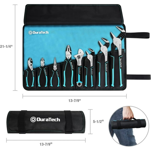 8-Piece Pliers Set with Rolling Pouch