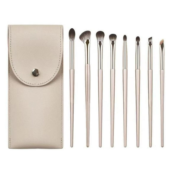 8-Piece Professional Eye Makeup Brush Set Soft Bristles For Blending And Detailed Application
