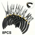 thumbnail image 1 of VAETTLO 8-Piece Mini Pliers Set, Stainless Steel Jewelry Making Tools with Comfort Grip & Case for Repair, Crafting, Wire Work, 1 of 10