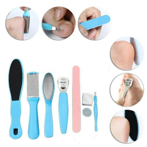 8-Piece Professional Pedicure Kit – Complete Callus Remover, Rasp Foot File, Scraper & Nail Care Set for Salon-Quality Foot Care TIKA