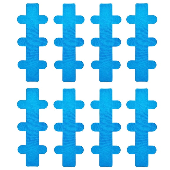 8-Piece Professional Pre-Cut Kinesiology Tape Patches, Multi-Color Elastic Athletic Sports Tape for Muscle Support, Joint Pain Relief and Recovery, Waterproof & Breathable, 11.8 x 5.5 Inch