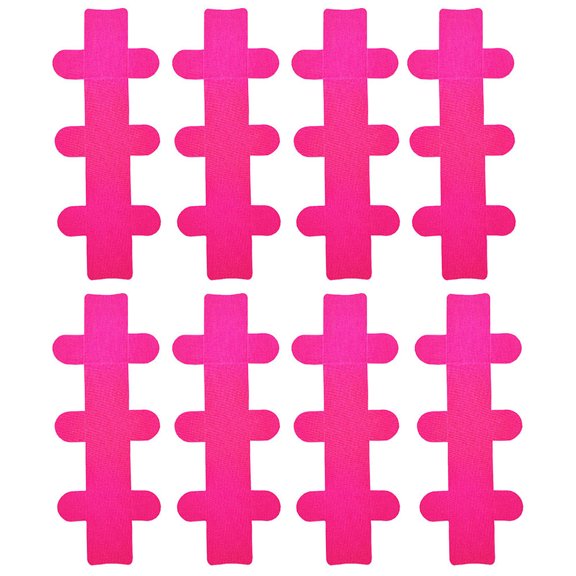 8-Piece Professional Pre-Cut Kinesiology Tape Patches, Multi-Color Elastic Athletic Sports Tape for Muscle Support, Joint Pain Relief and Recovery, Waterproof & Breathable, 11.8 x 5.5 Inch