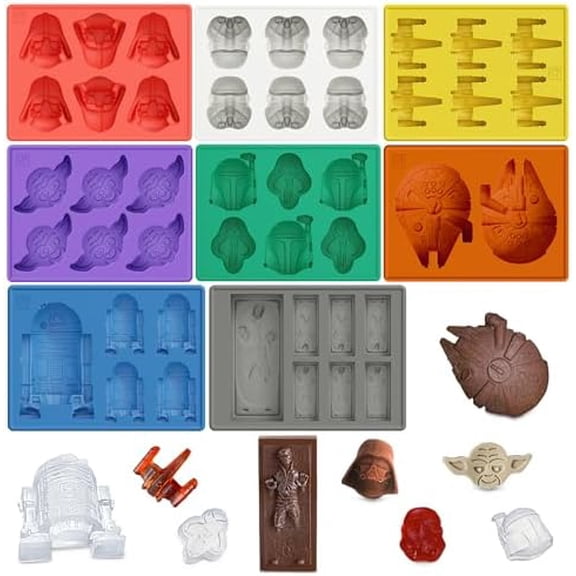 8-Piece Sci-Fi Silicone Ice Cube Molds  Space-Themed, Reusable  For Drinks, Candy  Home Decor, Kitchen & Other