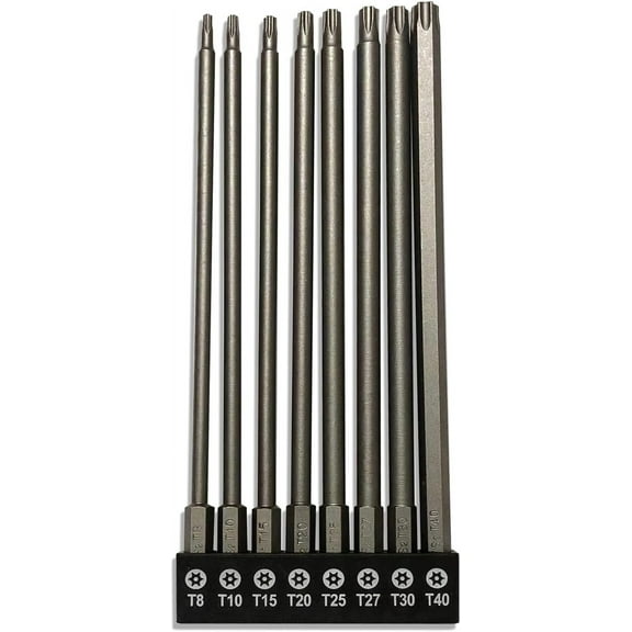 8-Piece Security Bit Set, S2 Steel Magnetic Screwdriver Bits 6 Inch T8-T40 for Shark Vacuum Repair Tools