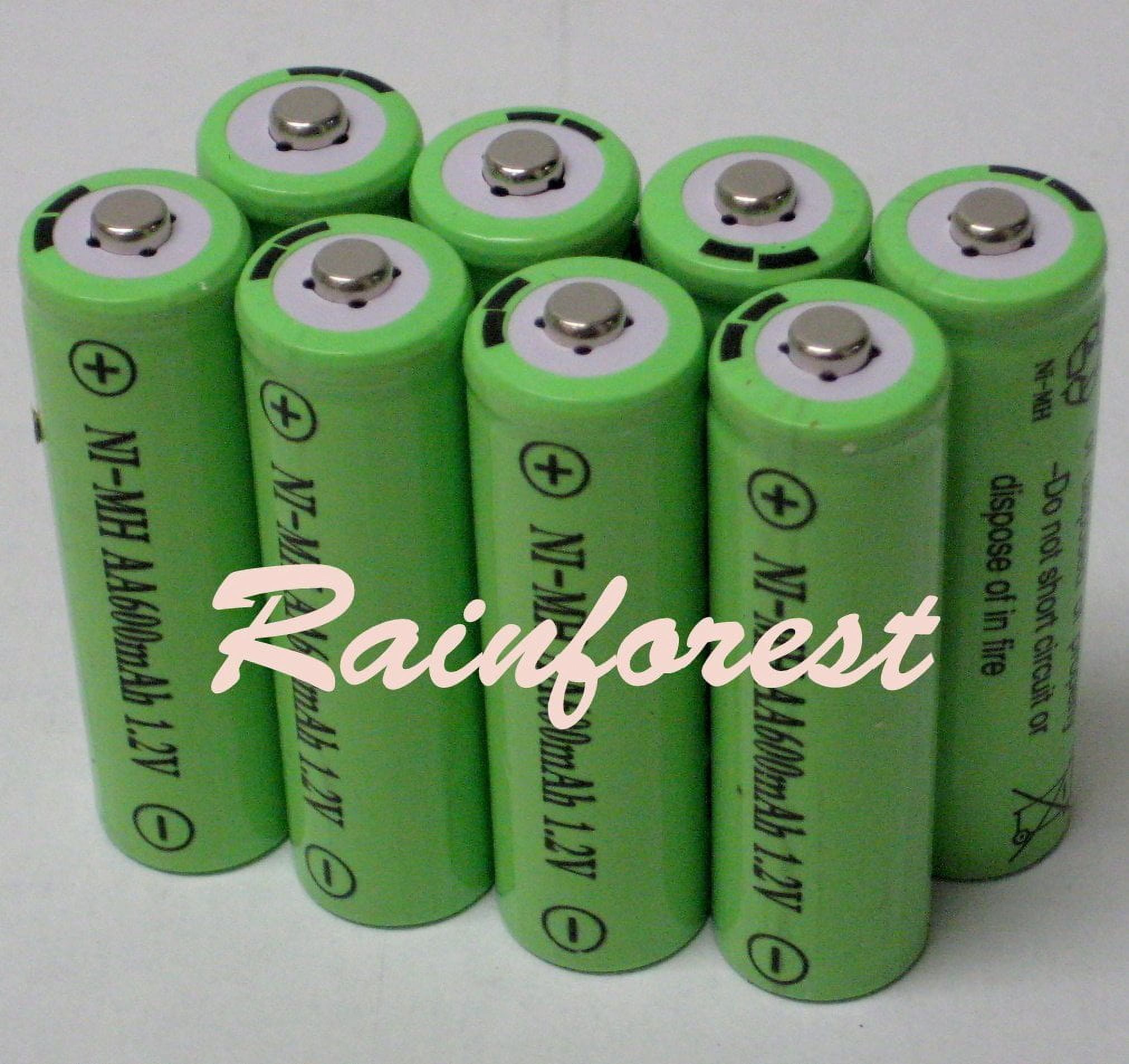 8 Piece Set AA Ni mh 600mah 1.2v Rechargeable Batteries for solar lights
