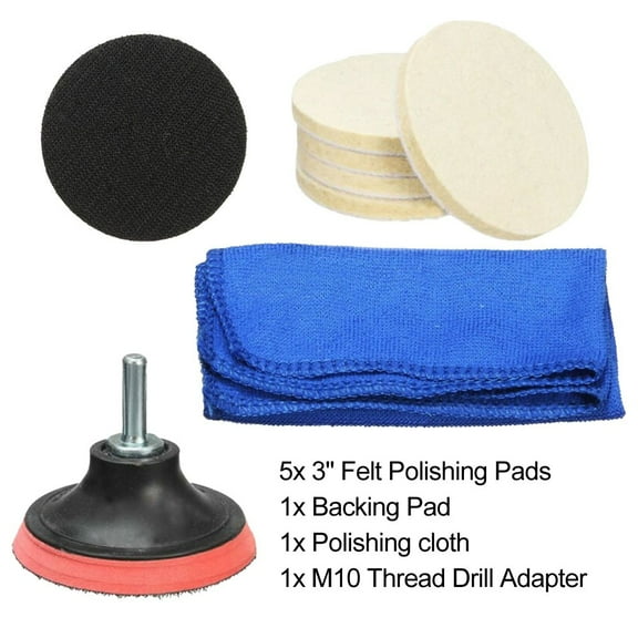 8-Piece Set Of Automotive Glass Grinding And Polishing Accessories