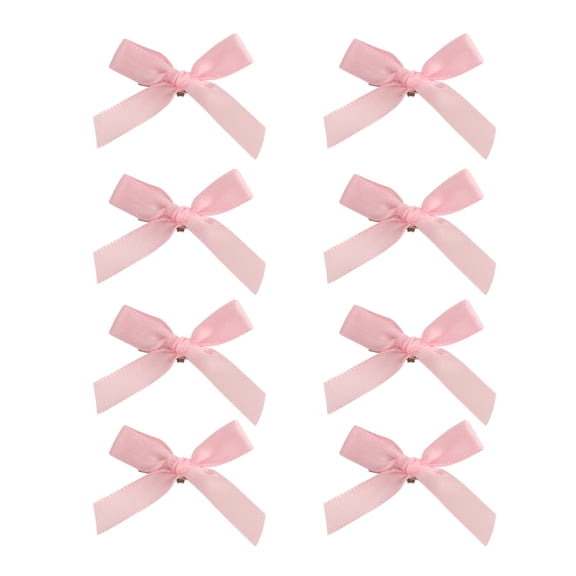 8-Piece Set Sweet Bow Ribbon Hair Clips, Cute Forehead Hairpins, Adorable and Versatile Hair Accessories for Girls