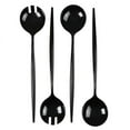 thumbnail image 1 of 8 Piece Set of Disposable Plastic Black Novelty Serving Spoon & Spork for Dinner Parties, Wedding, Thanksgiving, 1 of 4