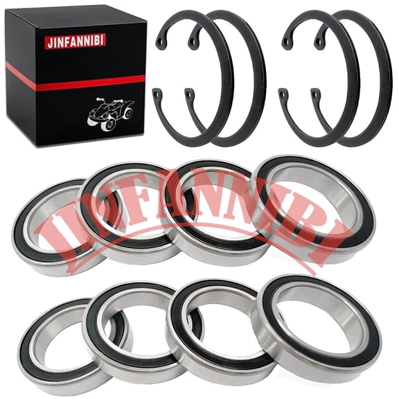 8-Piece Small Spinner Floater Wheel Bearings & Retaining Rings Set for Aftermarket Classic Spinner Wheels