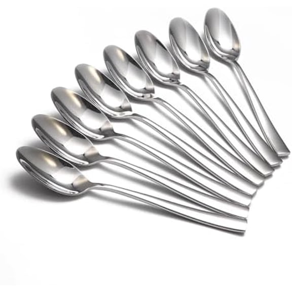 8-Piece Spoons Set, 7 Inch Stainless Steel Teaspoon, Tablespoon, Silverware Spoons for Home,Kitchen or Restaurant, Dishwasher Safe