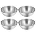 thumbnail image 1 of 8-Piece Stainless Steel Mini Sauce Dish Set – Round Individual Saucers for Condiments, Sushi Dipping & Appetizers TIKA, 1 of 11
