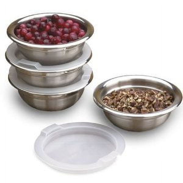 8 Piece Stainless Steel Prep Bowls Set with Lids - Walmart.com
